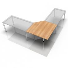 LT12 - Trapezplatte 120x120 Nussbaum