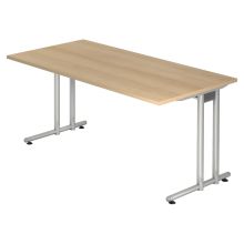NANO 16 S | Schreibtisch - 160 x 80 Eiche/Silber