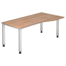 QUEO 18 S | Schreibtisch - 180 x 100 Nussbaum höhenverstellbar