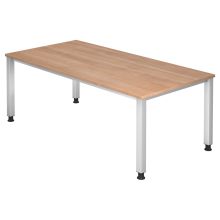 QUEO 2E S | Schreibtisch - 200 x 100 Nussbaum höhenverstellbar