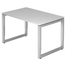 REGO 12 S | Schreibtisch - 120 x 80 Grau/Silber höhenverstellbar