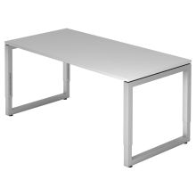 REGO 16 S | Schreibtisch - 160 x 80 Grau/Silber höhenverstellbar