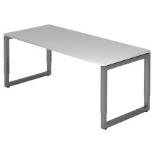 REGO 19 G | Schreibtisch - 180 x 80 höhenverstellbar Grau/Graphit