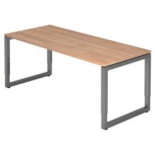 REGO 19 G | Schreibtisch - 180 x 80 höhenverstellbar Nussbaum/Graphit