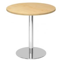 BISTRO F80R C - System Konferenztisch Ahorn Chrom Ø 80