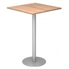 BISTRO H88Q S - System Konferenztisch Nussbaum 80 x 80 Silber