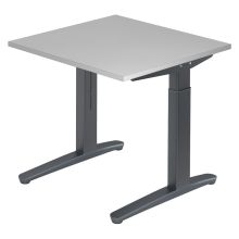 XTRA XB 8 GG | Schreibtisch - Grau 80 x 80 höhenverstellbar