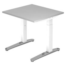 XTRA XB 8 WC | Schreibtisch - Grau 80 x 80 höhenverstellbar
