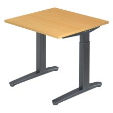 XTRA XB 8 GG | Schreibtisch - Buche 80 x 80 höhenverstellbar