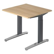 XTRA XB 8 GC | Schreibtisch - 80 x 80 Eiche höhenverstellbar