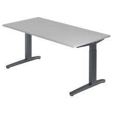 XTRA XB 16 GG | Schreibtisch - Grau 160 x 80 höhenverstellbar