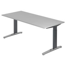 XTRA XB 19 GC | Schreibtisch - Grau 180 x 80 höhenverstellbar