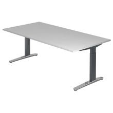 XTRA XB 2E GC | Schreibtisch - Grau 200 x 100 höhenverstellbar
