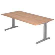 XTRA XB 2E SS | Schreibtisch - 200 x 100 Nussbaum höhenverstellbar