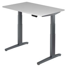 XBHM 12 GG | Schreibtisch - Grau 120 x 80 elektrisch höhenverstellbar