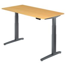 XBHM 16 GG | Schreibtisch - Buche 160 x 80 elektrisch höhenverstellbar