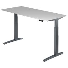 XBHM 19 GG | Schreibtisch - Grau 180 x 80 elektrisch höhenverstellbar