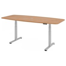 XDSM 22 S | Schreibtisch - Nussbaum 220 x 103 elektrisch höhenverstellbar