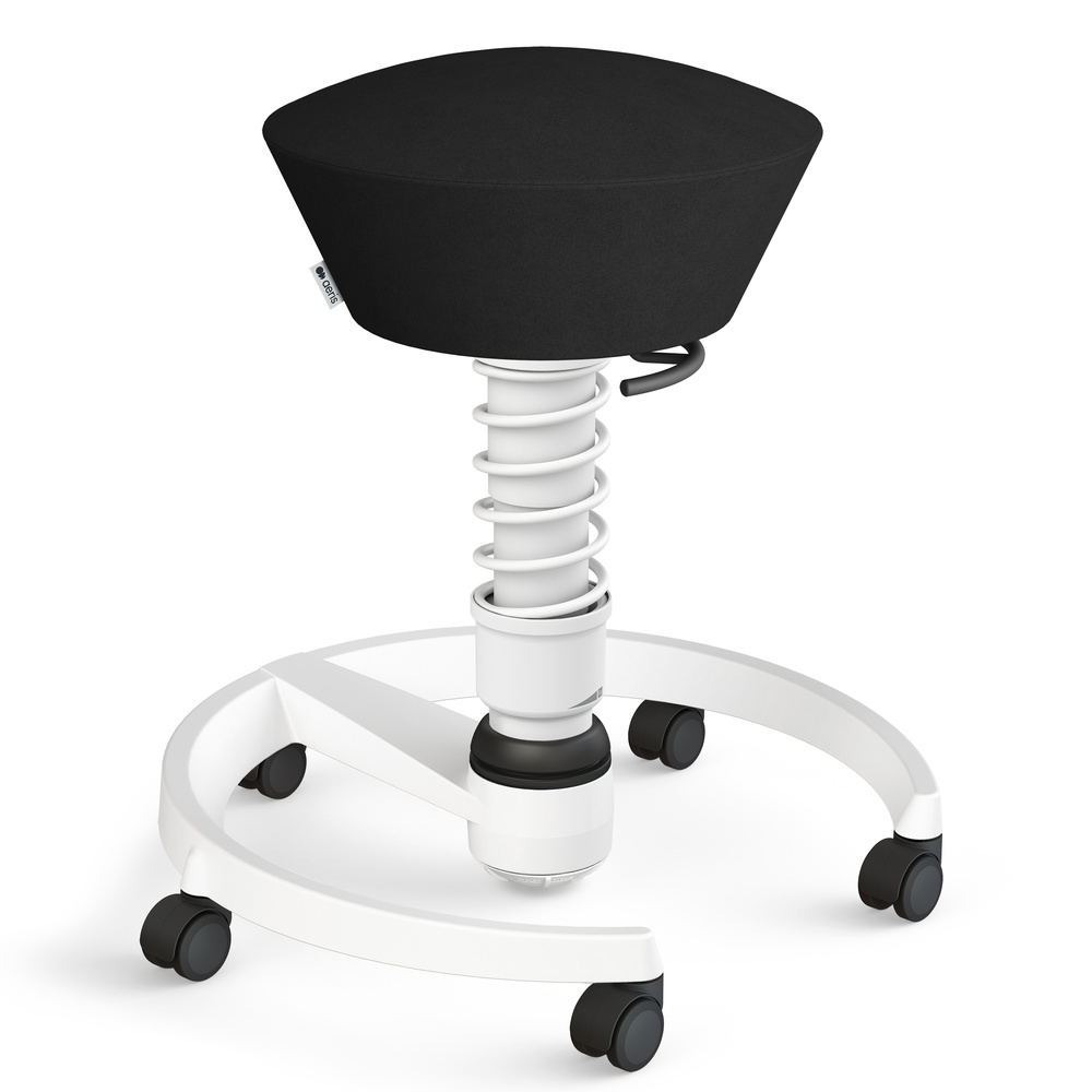AERIS SWOPPER MIT ROLLEN - Swopper Standard Mikrofaser Schwarz Gestell Weiß