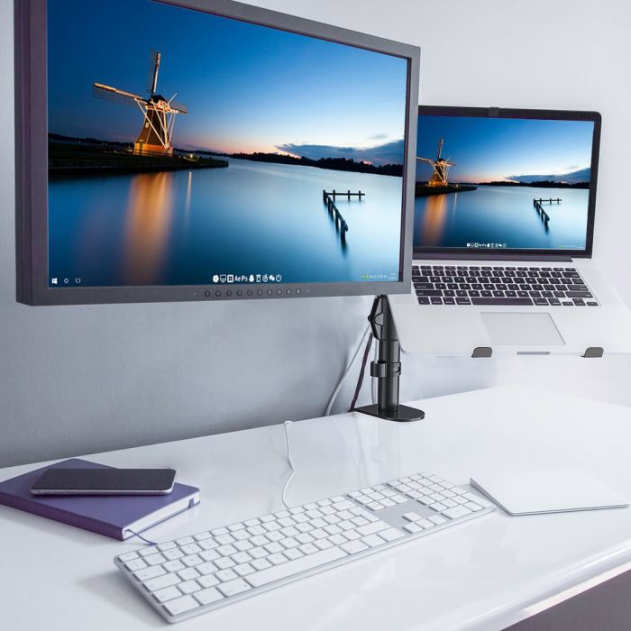 Kensington Monitor-Halterung SmartFit Ergo Dual K55409WW schwarz für 2  Monitore, Tischklemme, Tischbohrung >> büroshop24